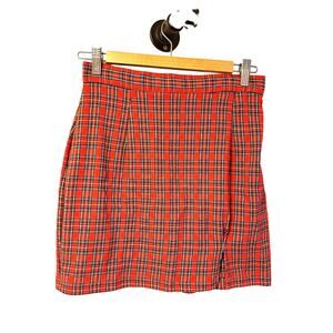 Vintage Paul Harris Plaid Tartan Red Mini Skirt